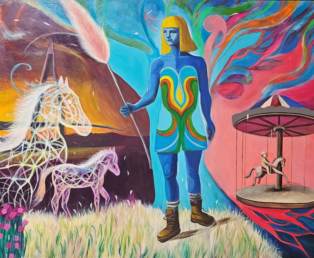 나순단 작품 이미지 : 꿈을 이루는 수호자와 말 